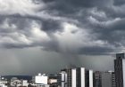 Temporal atinge Baixada Santista com chuva forte, raios e alerta para áreas de risco