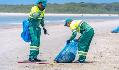 Mutirão reforça limpeza e preservação das praias de Bertioga