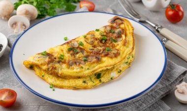 Omelete de cogumelo com ervas
