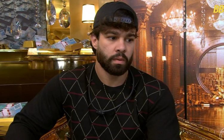 Expulsão. BBB 26 mostra momento em que Jonas cai após empurrão de Paulo Augusto.